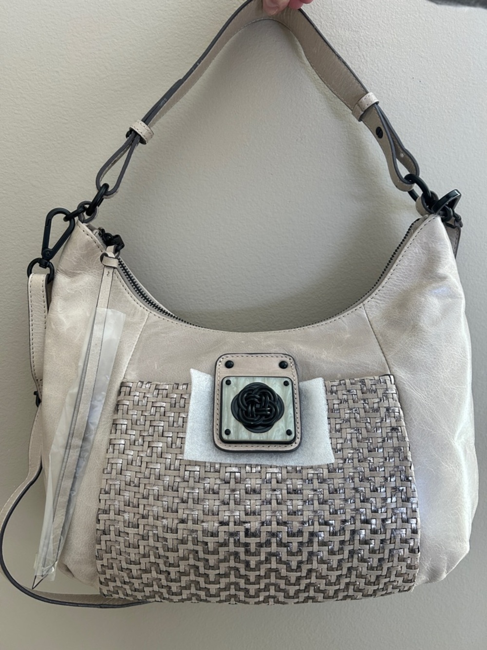 NWOT Elliot Lucca Bali ‘89 Leather Turnlock Hobo - Java Mist